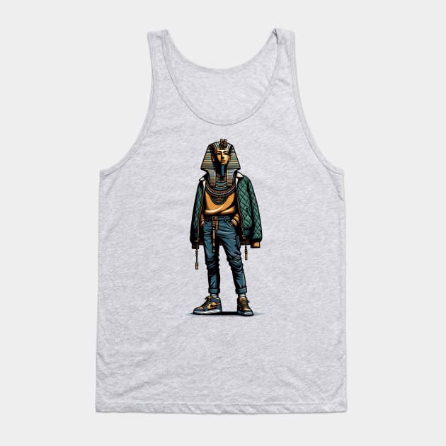 Swag Boy Pharaoh King Tut Tank Top by BLKPHNX DESIGNS